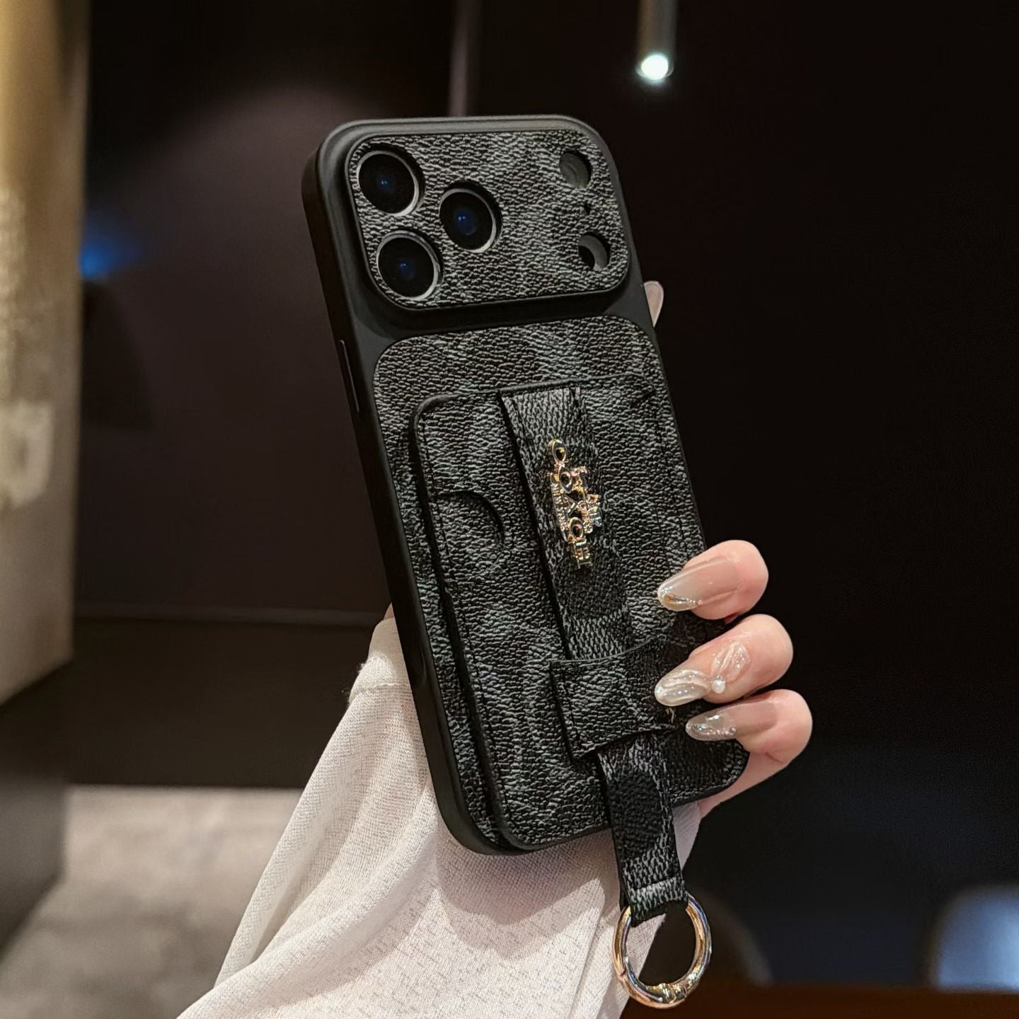 Coach Signature Wallet iPhone Case with Card Holder & Ring Grip – iPhone 13 to 17 Pro Max