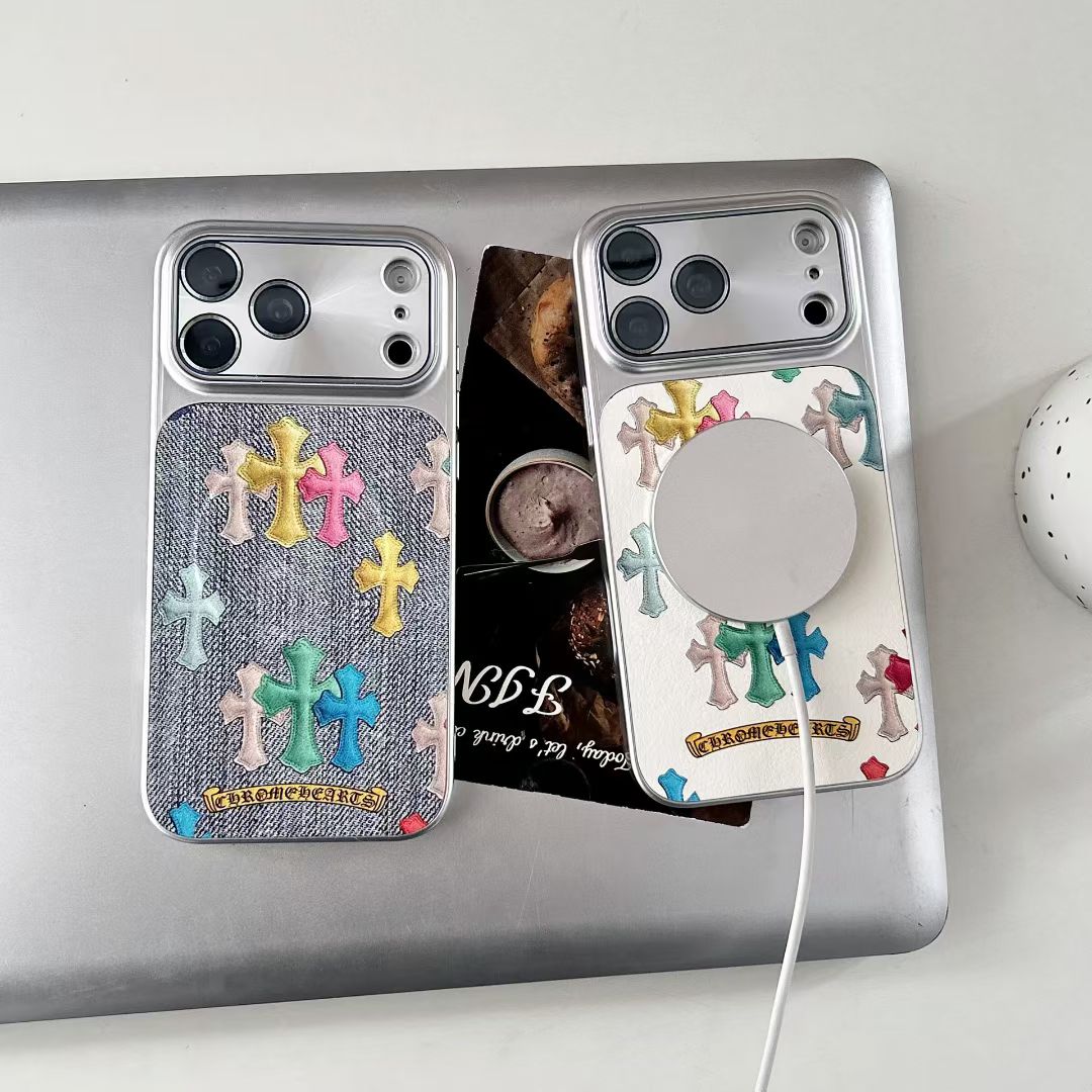 Chrome Hearts Multicolor Cross iPhone Case – iPhone 13 to 17 Pro Max