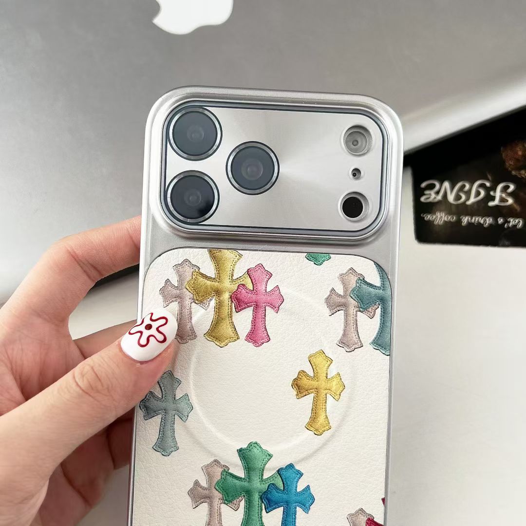 Chrome Hearts Multicolor Cross iPhone Case – iPhone 13 to 17 Pro Max