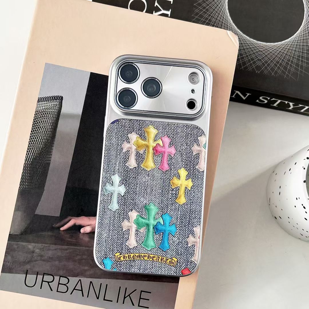 Chrome Hearts Multicolor Cross iPhone Case – iPhone 13 to 17 Pro Max