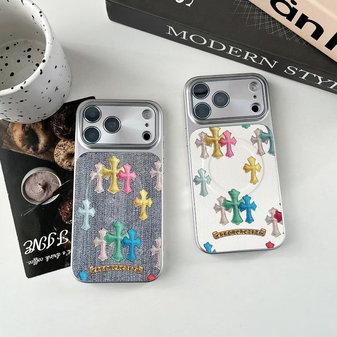 Chrome Hearts Multicolor Cross iPhone Case – iPhone 13 to 17 Pro Max