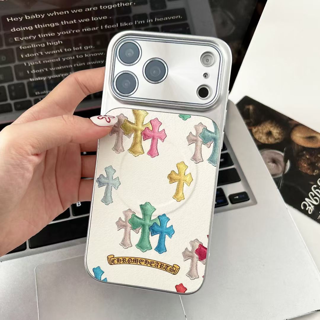 Chrome Hearts Multicolor Cross iPhone Case – iPhone 13 to 17 Pro Max