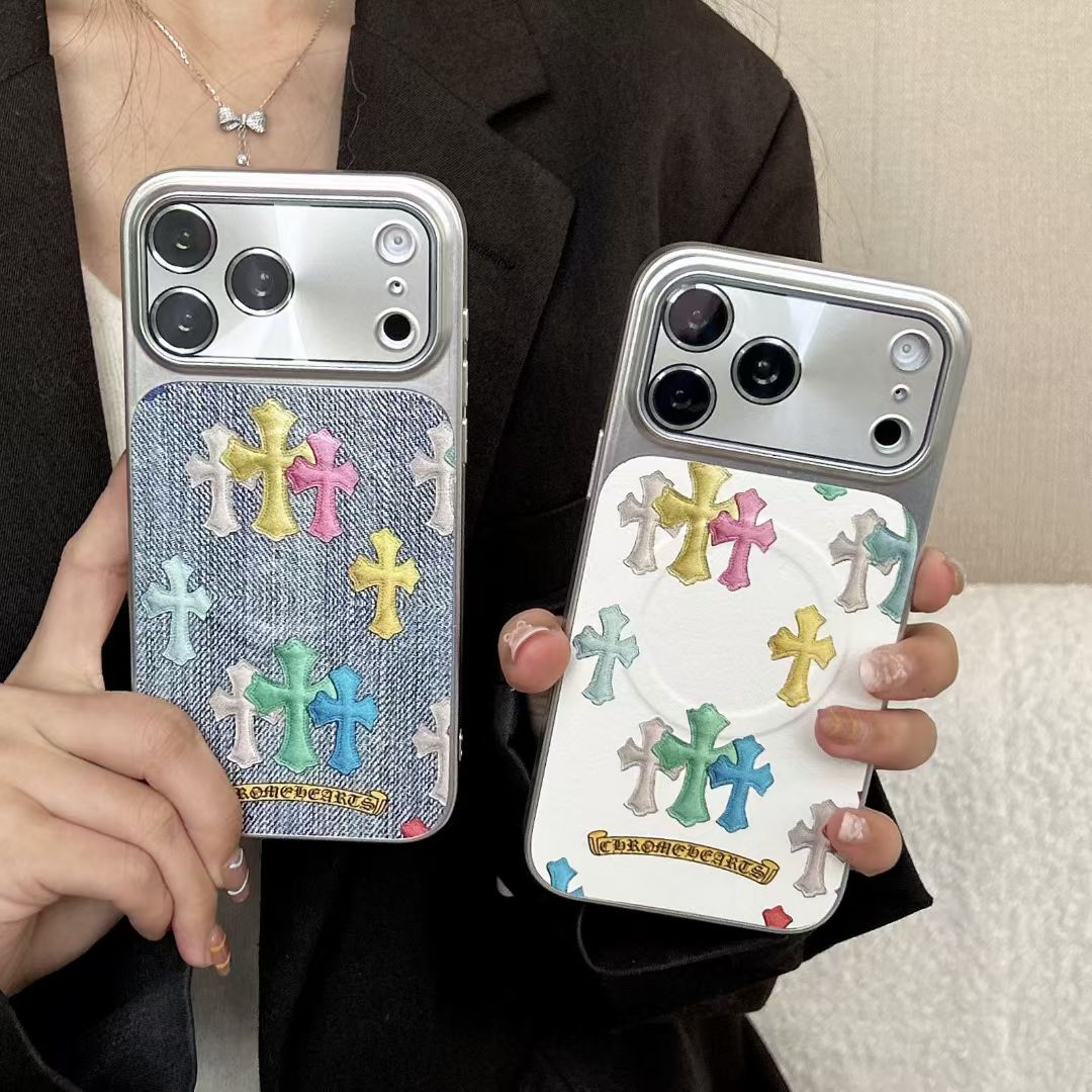 Chrome Hearts Multicolor Cross iPhone Case – iPhone 13 to 17 Pro Max