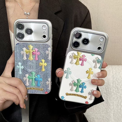 Chrome Hearts Multicolor Cross iPhone Case – iPhone 13 to 17 Pro Max