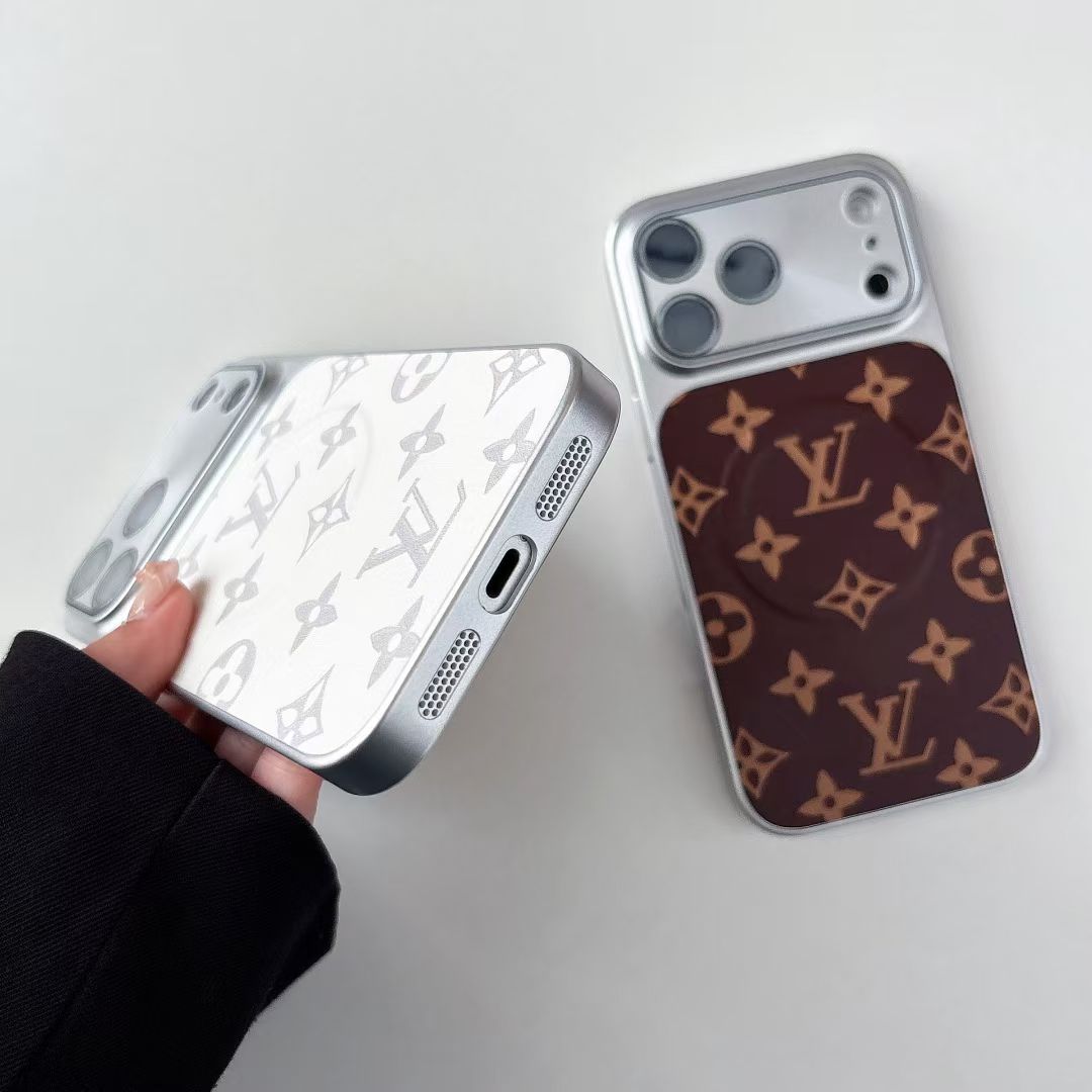 Louis Vuitton Monogram Luxe iPhone Case with Chrome Camera Guard – iPhone 13 to 17 Pro Max