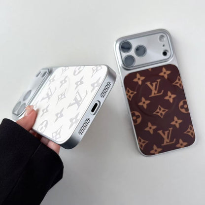 Louis Vuitton Monogram Luxe iPhone Case with Chrome Camera Guard – iPhone 13 to 17 Pro Max