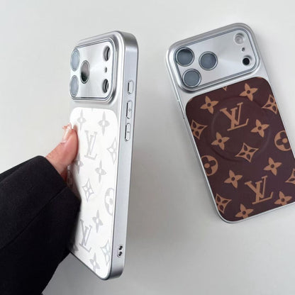 Louis Vuitton Monogram Luxe iPhone Case with Chrome Camera Guard – iPhone 13 to 17 Pro Max