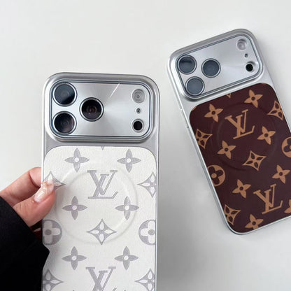 Louis Vuitton Monogram Luxe iPhone Case with Chrome Camera Guard – iPhone 13 to 17 Pro Max