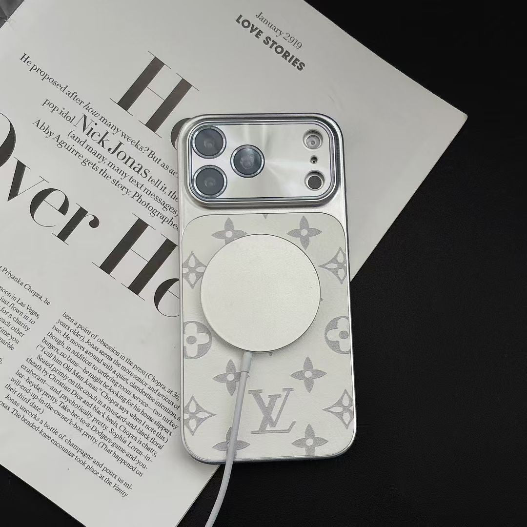 Louis Vuitton Monogram Luxe iPhone Case with Chrome Camera Guard – iPhone 13 to 17 Pro Max