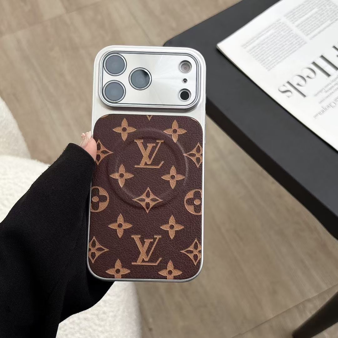 Louis Vuitton Monogram Luxe iPhone Case with Chrome Camera Guard – iPhone 13 to 17 Pro Max
