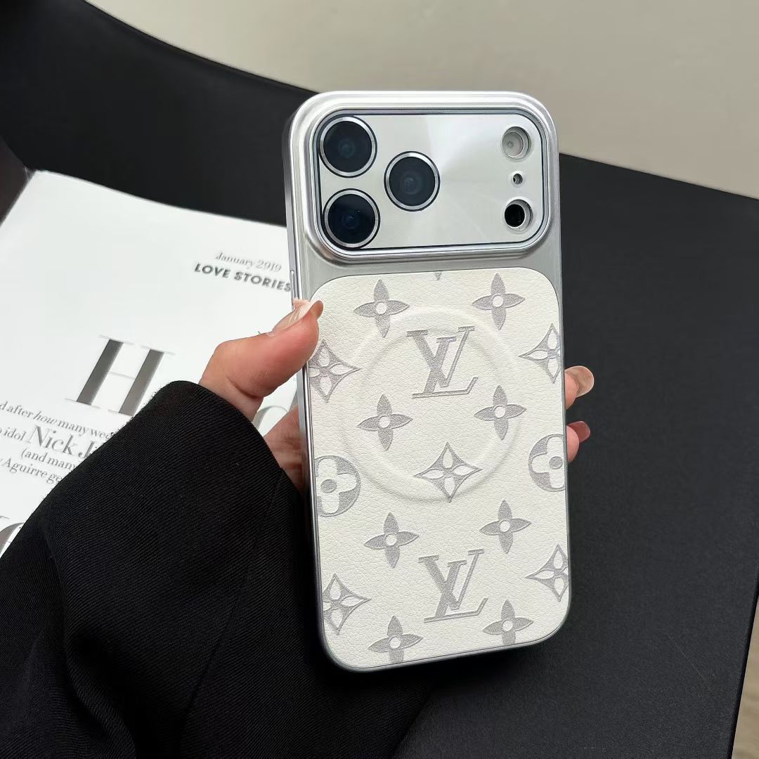 Louis Vuitton Monogram Luxe iPhone Case with Chrome Camera Guard – iPhone 13 to 17 Pro Max