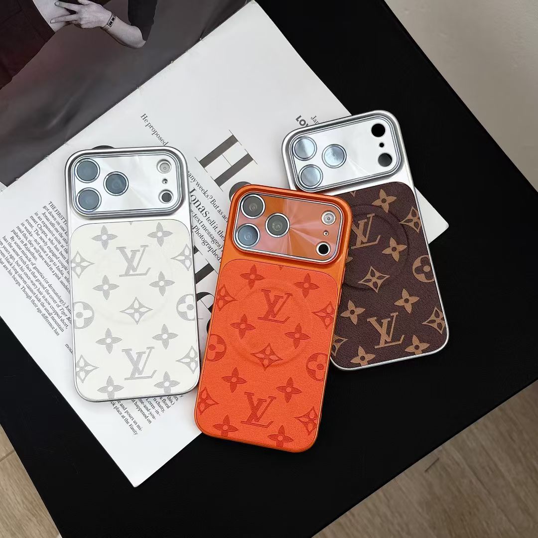 Louis Vuitton Monogram Luxe iPhone Case with Chrome Camera Guard – iPhone 13 to 17 Pro Max