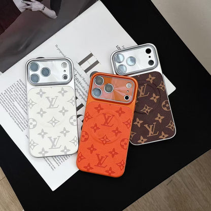 Louis Vuitton Monogram Luxe iPhone Case with Chrome Camera Guard – iPhone 13 to 17 Pro Max