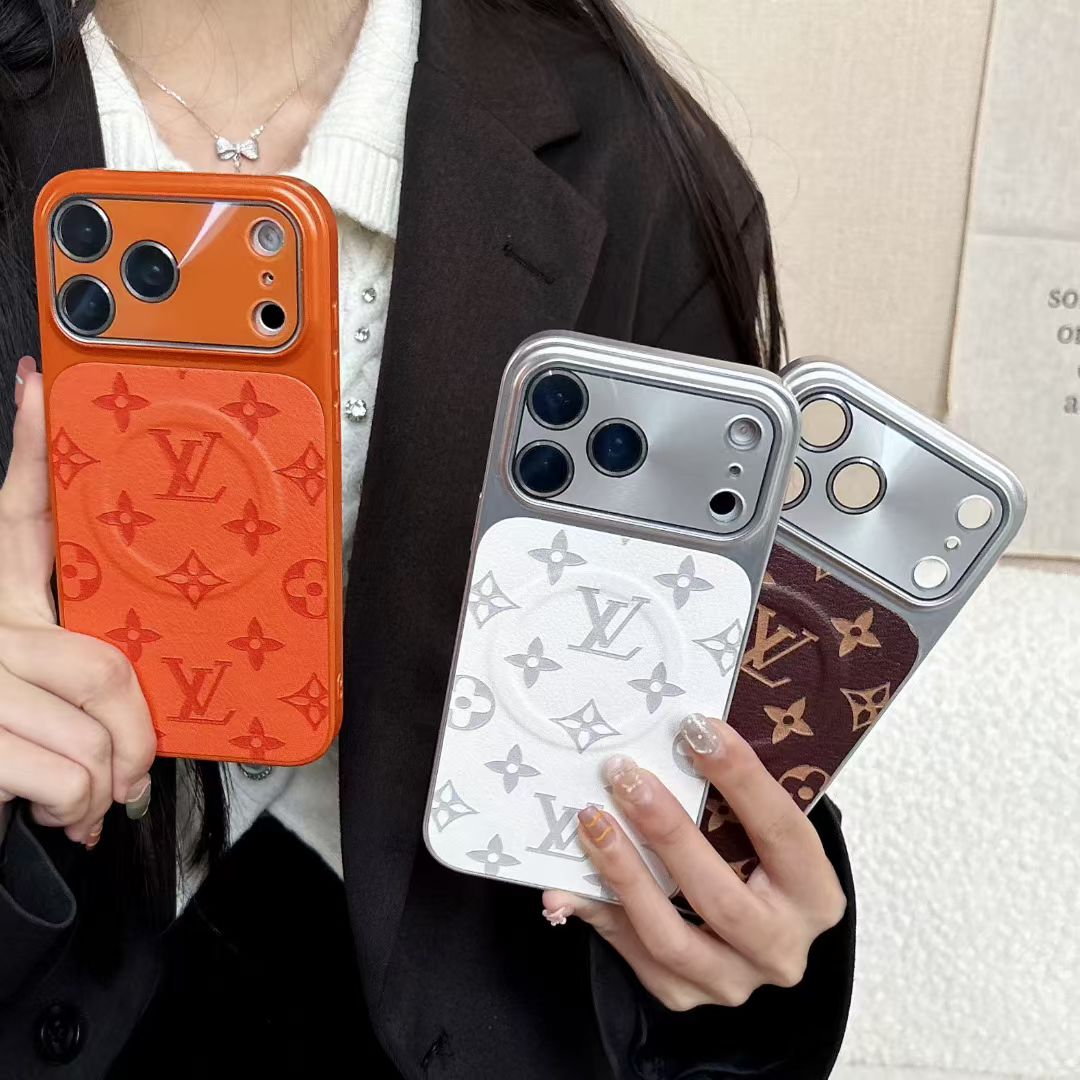 Louis Vuitton Monogram Luxe iPhone Case with Chrome Camera Guard – iPhone 13 to 17 Pro Max