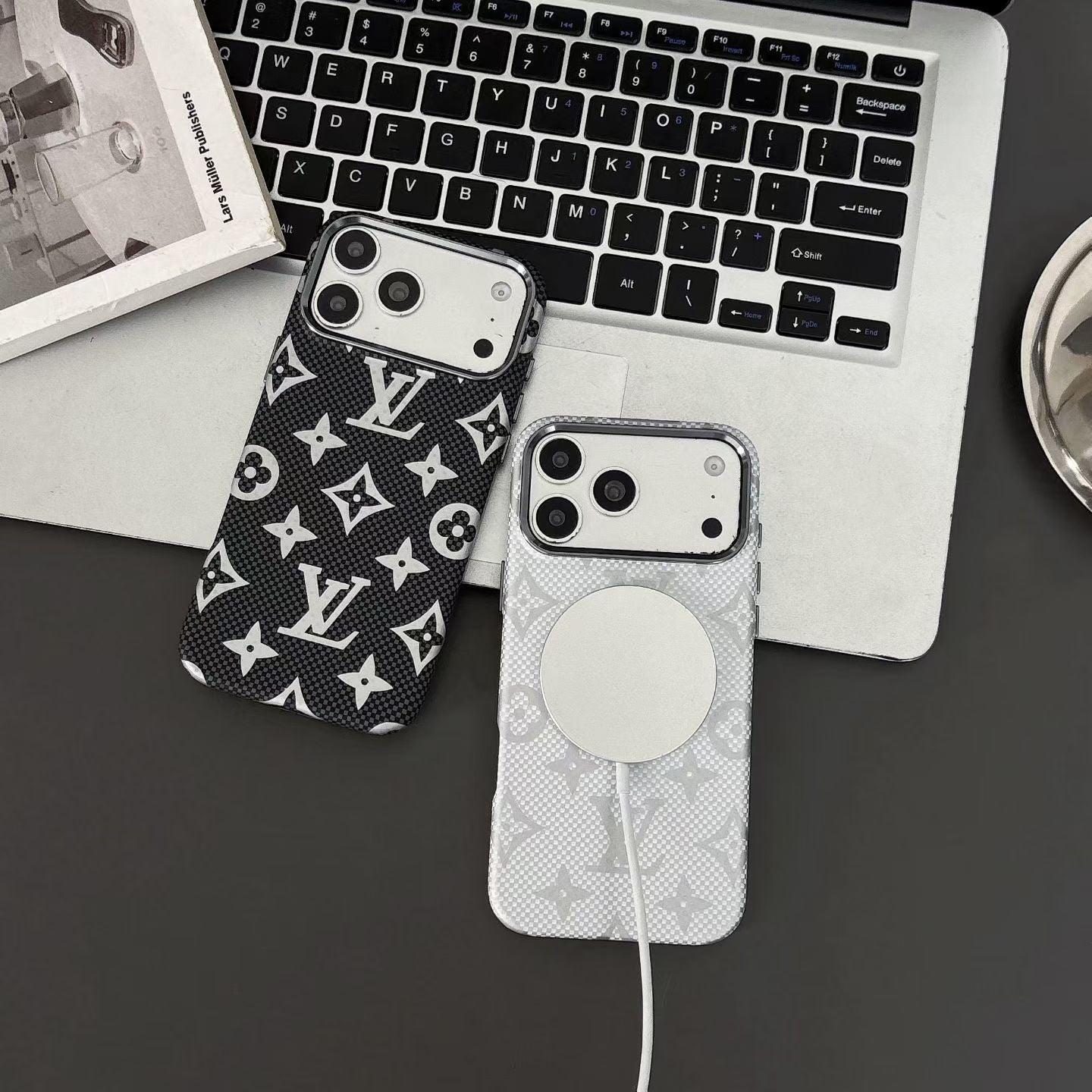 Louis Vuitton Carbon Monogram MagSafe iPhone Case – iPhone 13 to 17 Pro Max