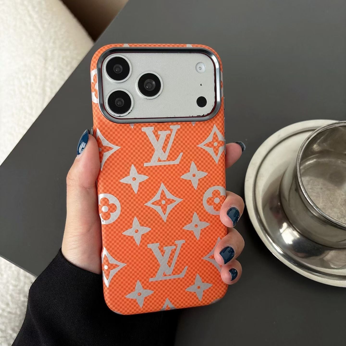 Louis Vuitton Carbon Monogram MagSafe iPhone Case – iPhone 13 to 17 Pro Max