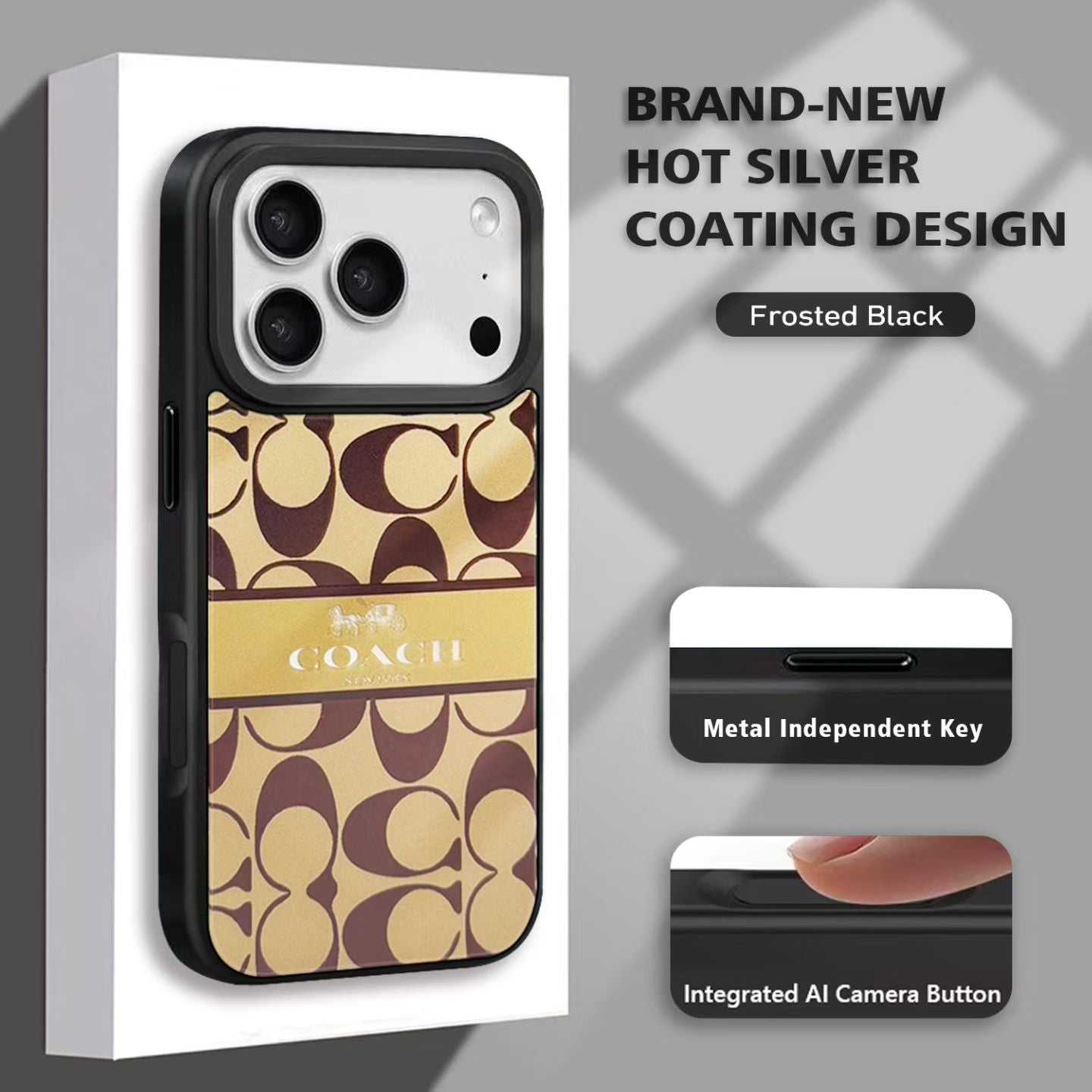 Coach Signature Canvas iPhone Case with Raised Camera Guard – iPhone 13 to 17 Pro Max