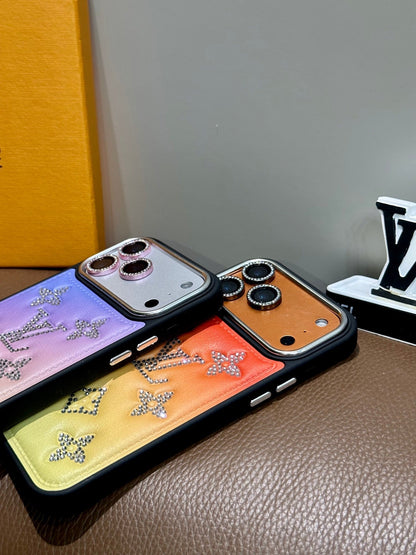 Louis Vuitton Crystal Monogram Gradient iPhone Case – iPhone 13 to 17 Pro Max