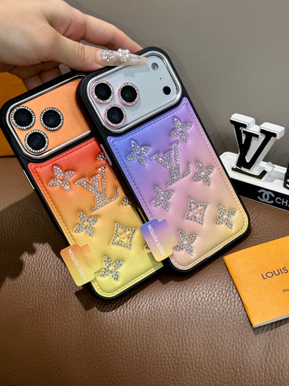 Louis Vuitton Crystal Monogram Gradient iPhone Case – iPhone 13 to 17 Pro Max