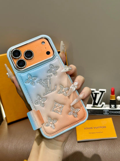 Louis Vuitton Crystal Monogram Gradient iPhone Case – iPhone 13 to 17 Pro Max