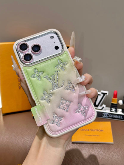 Louis Vuitton Crystal Monogram Gradient iPhone Case – iPhone 13 to 17 Pro Max