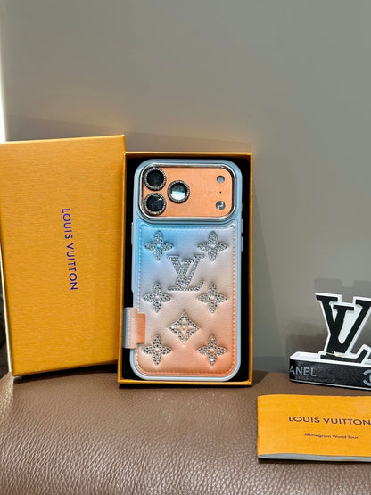 Louis Vuitton Crystal Monogram Gradient iPhone Case – iPhone 13 to 17 Pro Max