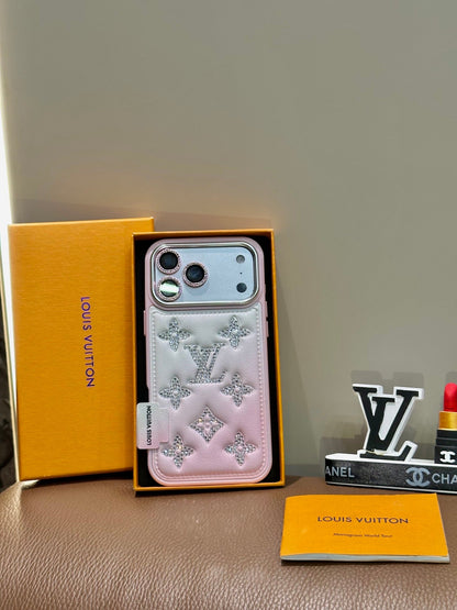Louis Vuitton Crystal Monogram Gradient iPhone Case – iPhone 13 to 17 Pro Max