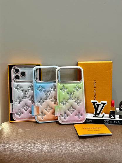 Louis Vuitton Crystal Monogram Gradient iPhone Case – iPhone 13 to 17 Pro Max