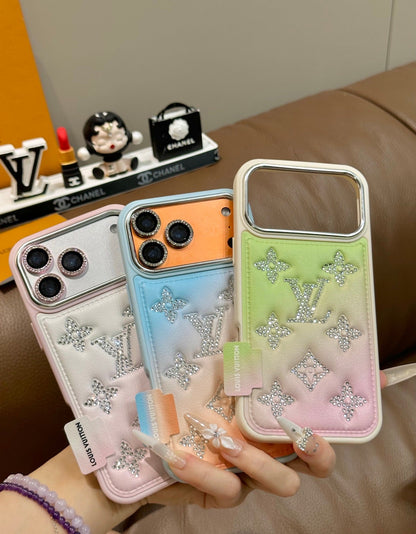 Louis Vuitton Crystal Monogram Gradient iPhone Case – iPhone 13 to 17 Pro Max