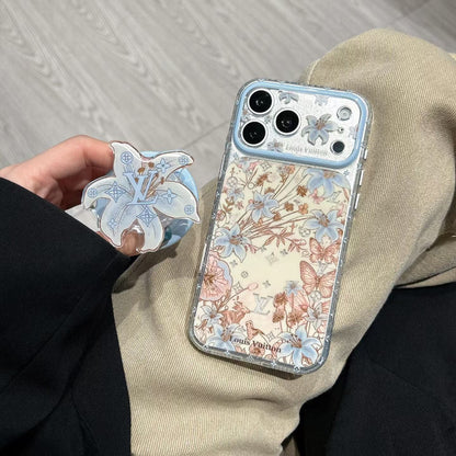 Louis Vuitton Floral MagSafe iPhone Case with Flower Grip Stand – iPhone 15 to 17 Pro Max