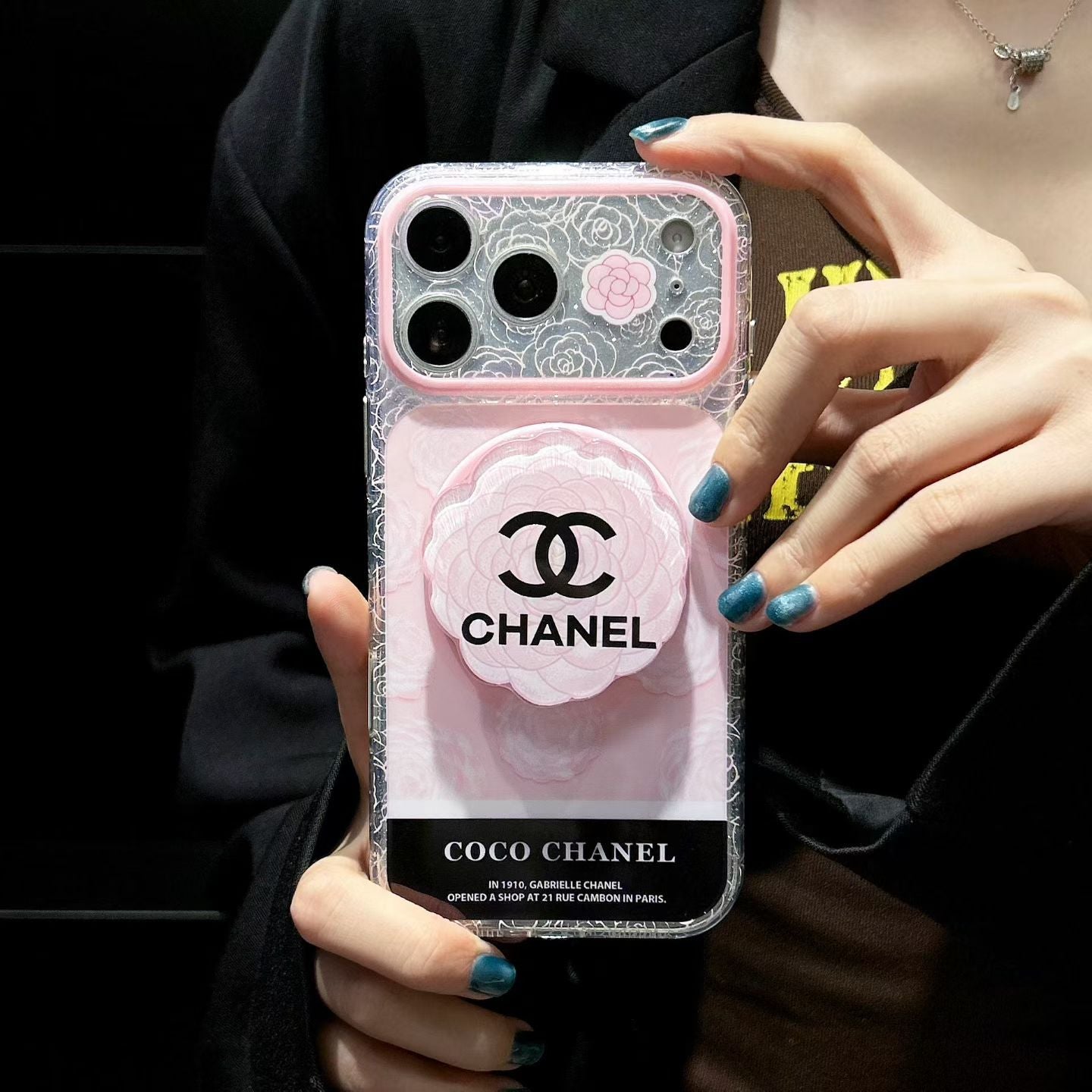 Chanel Camellia MagSafe iPhone Case with Flower Grip Stand – iPhone 15 to 17 Pro Max