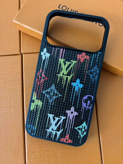 Louis Vuitton Drip Monogram Crystal iPhone Case – iPhone 13 to 17 Pro Max