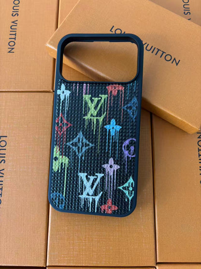 Louis Vuitton Drip Monogram Crystal iPhone Case – iPhone 13 to 17 Pro Max
