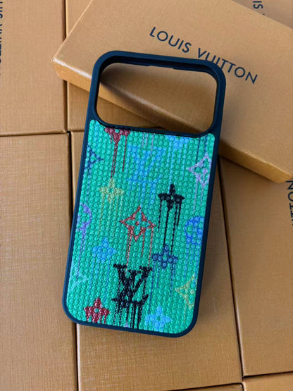 Louis Vuitton Drip Monogram Crystal iPhone Case – iPhone 13 to 17 Pro Max