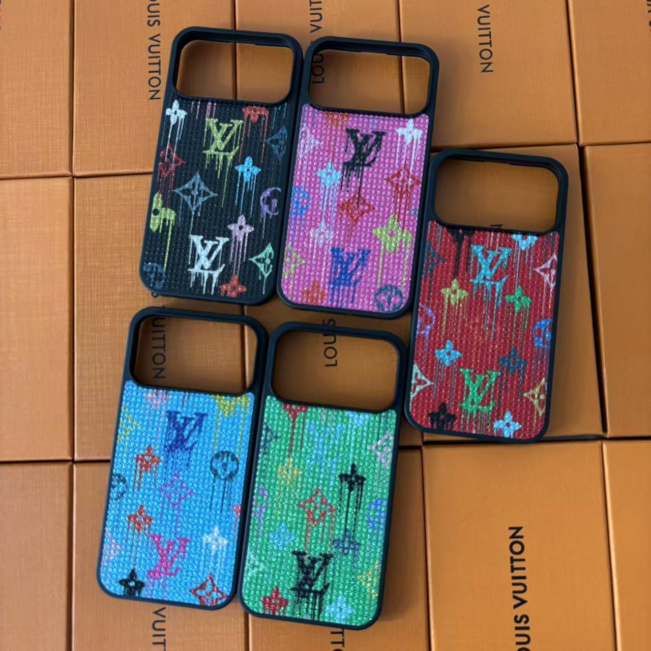 Louis Vuitton Drip Monogram Crystal iPhone Case – iPhone 13 to 17 Pro Max