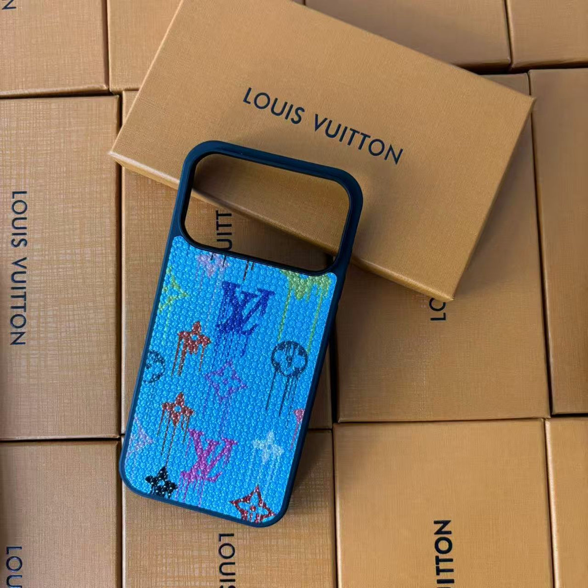 Louis Vuitton Drip Monogram Crystal iPhone Case – iPhone 13 to 18 Pro Max
