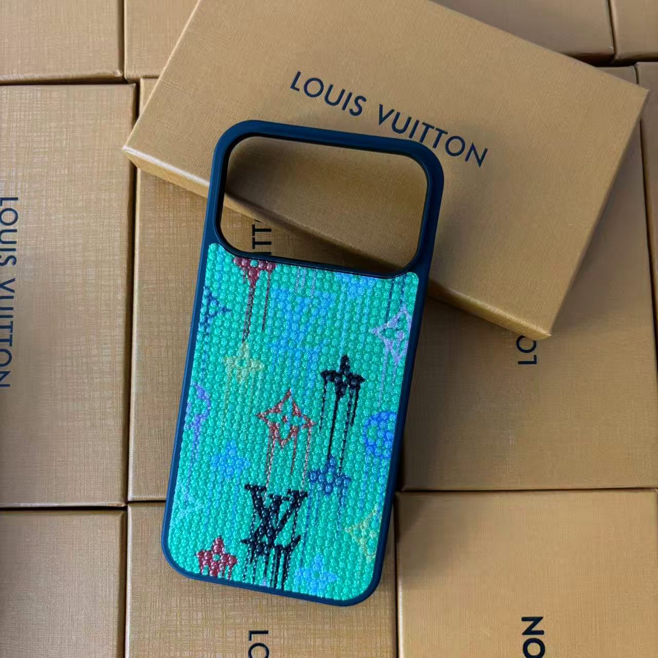 Louis Vuitton Drip Monogram Crystal iPhone Case – iPhone 13 to 17 Pro Max