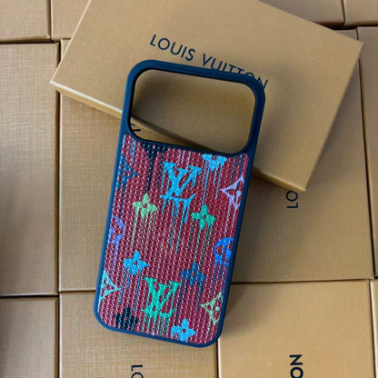Louis Vuitton Drip Monogram Crystal iPhone Case – iPhone 13 to 17 Pro Max