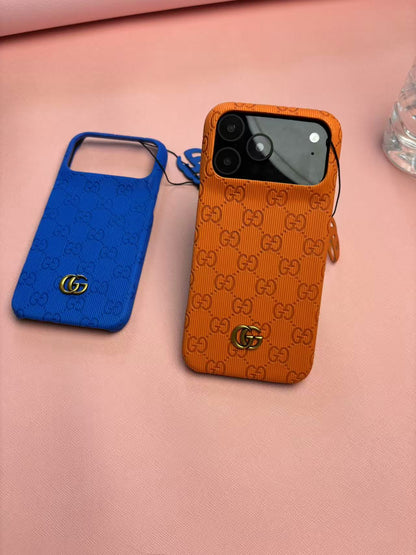 Gucci Embossed GG Ribbed iPhone Case with Logo Charm – iPhone 13 to 17 Pro Max