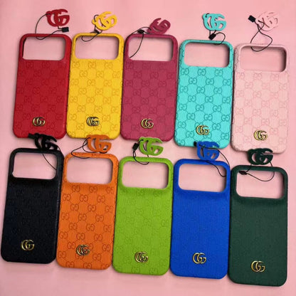 Gucci Embossed GG Ribbed iPhone Case with Logo Charm – iPhone 13 to 17 Pro Max