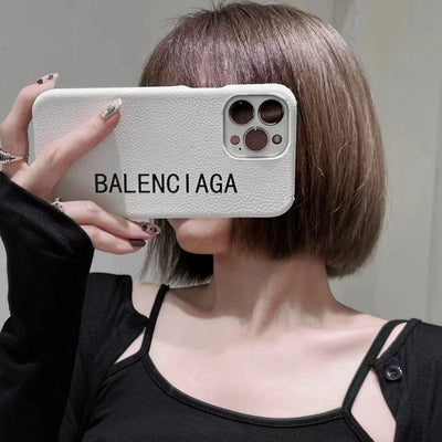 HypedEffect Balenciaga Black Leather iPhone Cover