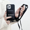 HypedEffect Black Leather iPhone Cover With Back Pocket