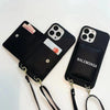 HypedEffect Black Leather iPhone Cover With Back Pocket