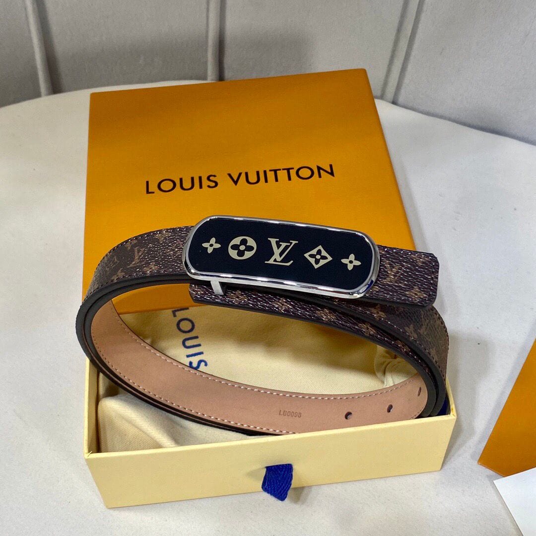 HypedEffect Brown Leather Louis Vuitton Belt