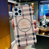 HypedEffect Burberry iphone case - Leather Fabric phone Cover