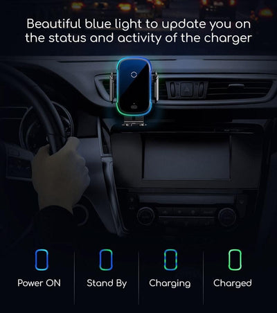 HypedEffect Car Phone Holder with Wireless Charging