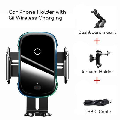 HypedEffect Car Phone Holder with Wireless Charging