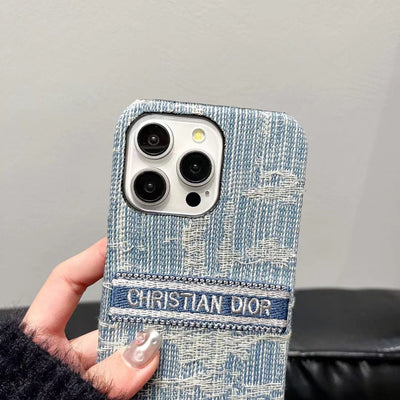 HypedEffect Christian Dior Denim-Inspired iPhone Case with Hand Strap