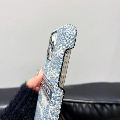 HypedEffect Christian Dior Denim-Inspired iPhone Case with Hand Strap