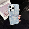 HypedEffect Christian Dior Denim-Inspired iPhone Case with Hand Strap